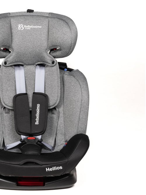 BEBELISSIMO - Siège auto Isofix - pivotant 360 ° - groupe 0+/1/2/3 - (0-36kg) - Hellios - gris / noi - Kiabi