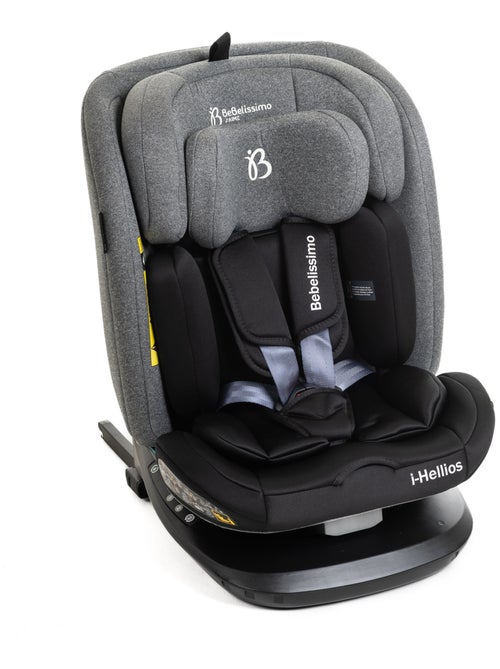 BEBELISSIMO - Siège auto Isofix - pivotant 360 ° - groupe 0+/1/2/3 - (0-36kg) - Hellios - gris / noi - Kiabi