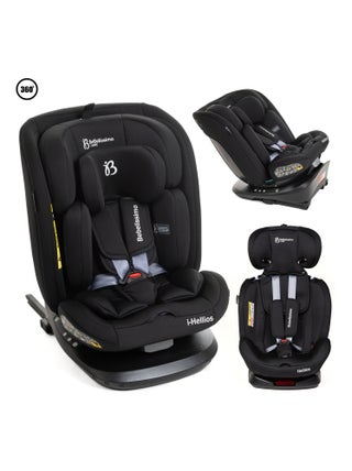 BEBELISSIMO - Siège auto Isofix - pivotant 360 °- groupe 0+/1/2/3 - (0-36kg) - Hellios - noir /noir