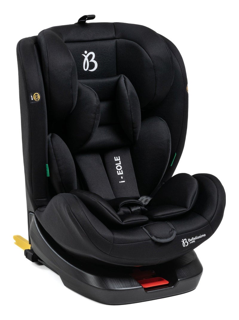 BEBELISSIMO - Siège auto Isofix - pivotant 360 ° - groupe 0+/1/2/3 - (0-36kg) - i-EOLE - noir Noir - Kiabi