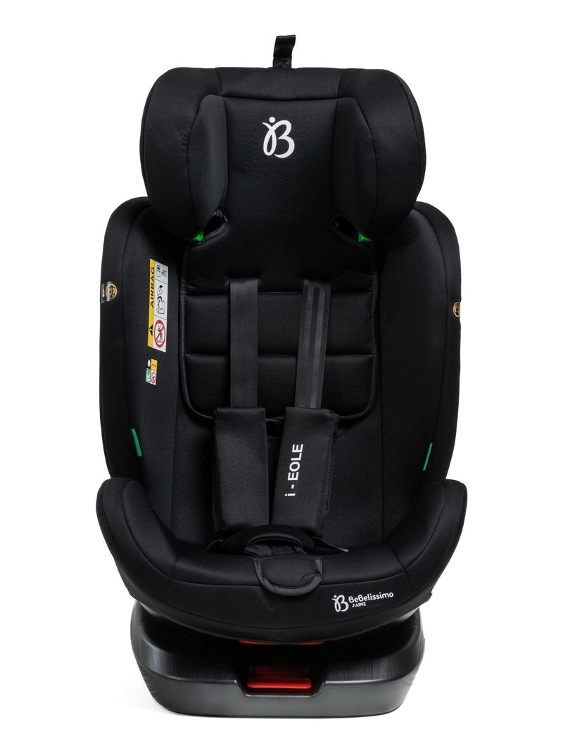 BEBELISSIMO - Siège auto Isofix - pivotant 360 ° - groupe 0+/1/2/3 - (0-36kg) - i-EOLE - noir Noir - Kiabi