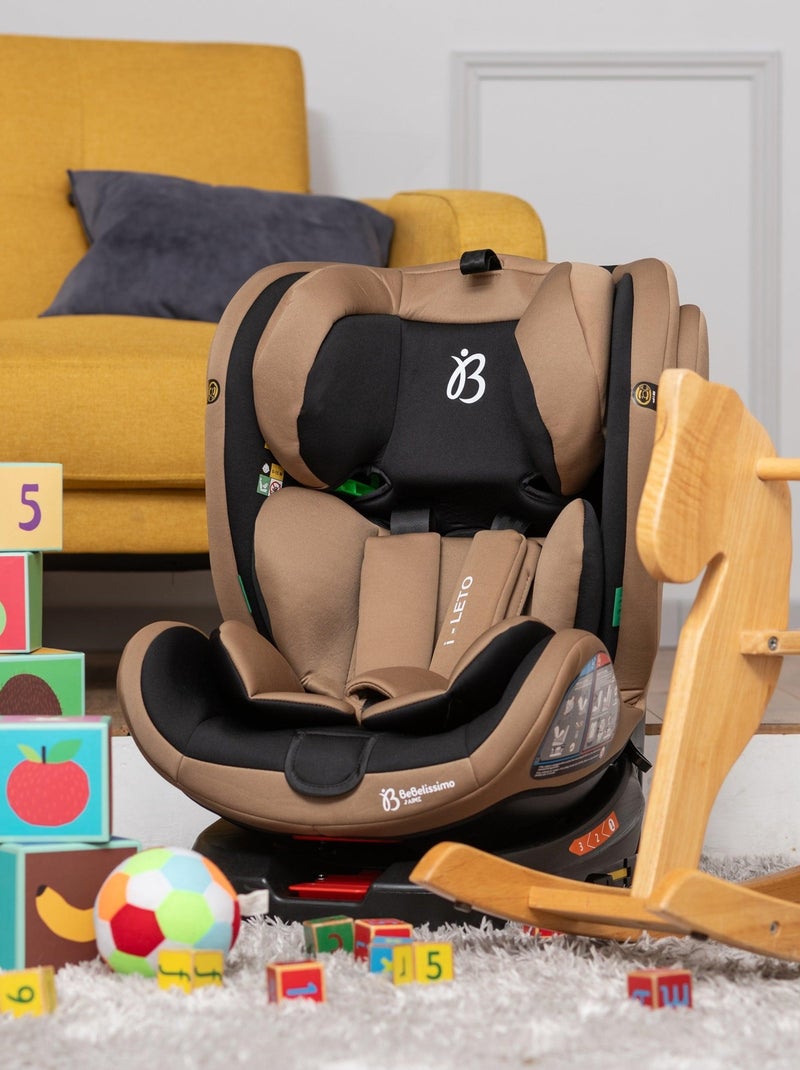 BEBELISSIMO - Siège auto Isofix - pivotant 360 ° - groupe 0+/1/2/3 - (0-36kg) - i-EOLE Beige - Kiabi