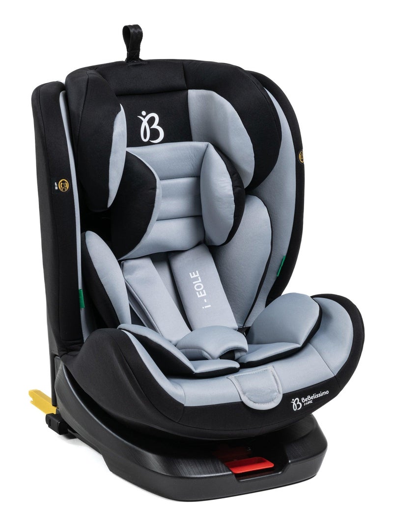 BEBELISSIMO - Siège auto Isofix - pivotant 360 ° - groupe 0+/1/2/3 - (0-36kg) - i-EOLE gris anthracite - Kiabi