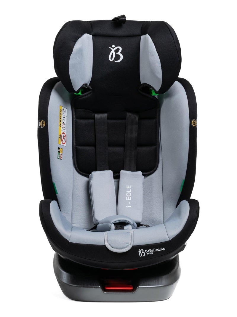 BEBELISSIMO - Siège auto Isofix - pivotant 360 ° - groupe 0+/1/2/3 - (0-36kg) - i-EOLE gris anthracite - Kiabi
