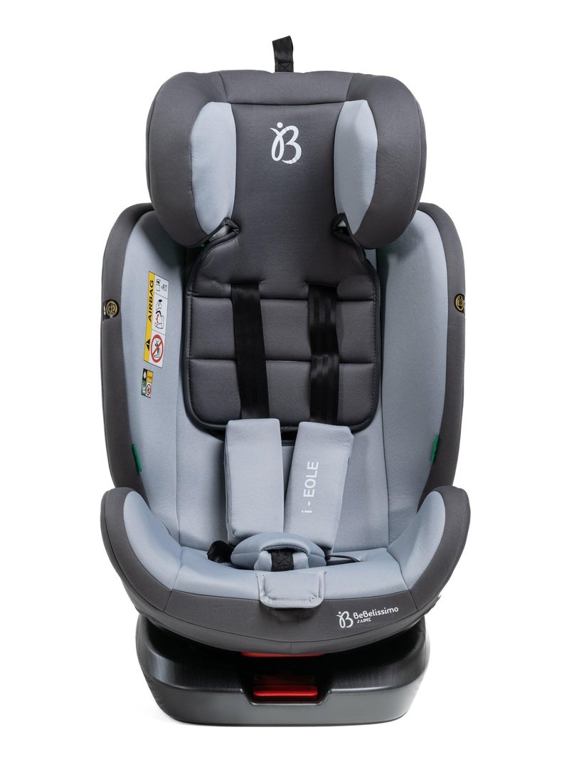 BEBELISSIMO - Siège auto Isofix - pivotant 360 ° - groupe 0+/1/2/3 - (0-36kg) - i-EOLE Gris - Kiabi