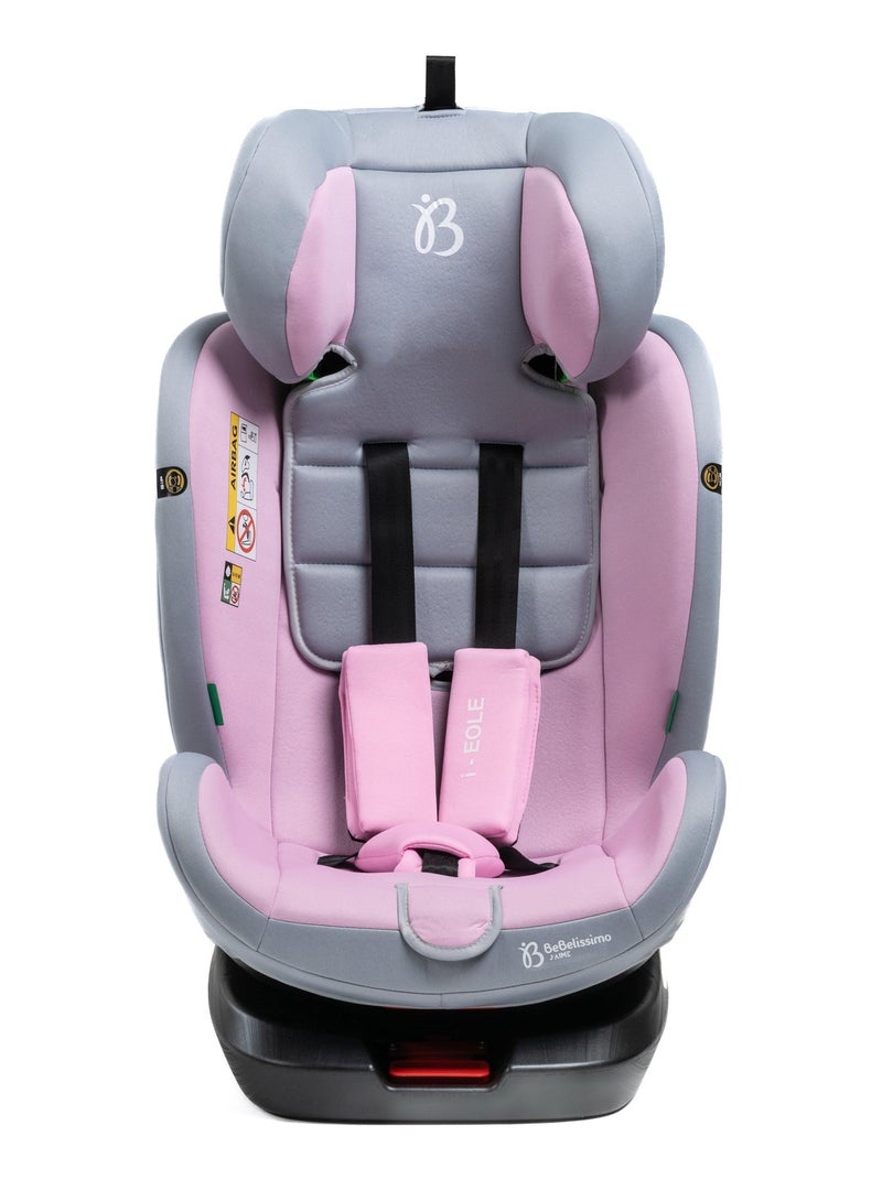 BEBELISSIMO - Siège auto Isofix - pivotant 360 ° - groupe 0+/1/2/3 - (0-36kg) - i-EOLE Rose - Kiabi