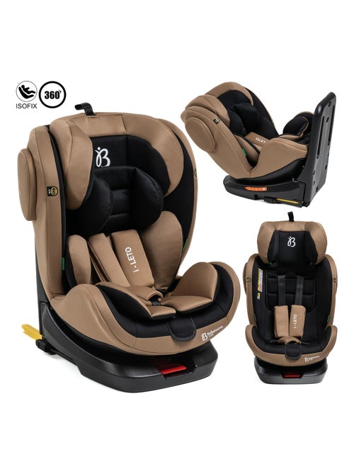BEBELISSIMO - Siège auto Isofix - pivotant 360 ° - groupe 0+/1/2/3 - (0-36kg) - i-Leto - beige - Kiabi