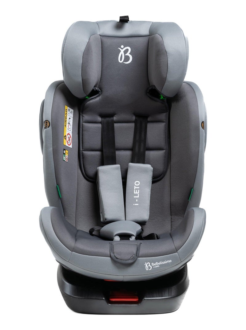 BEBELISSIMO - Siège auto Isofix - pivotant 360 ° - groupe 0+/1/2/3 - (0-36kg) - i-Leto Gris - Kiabi