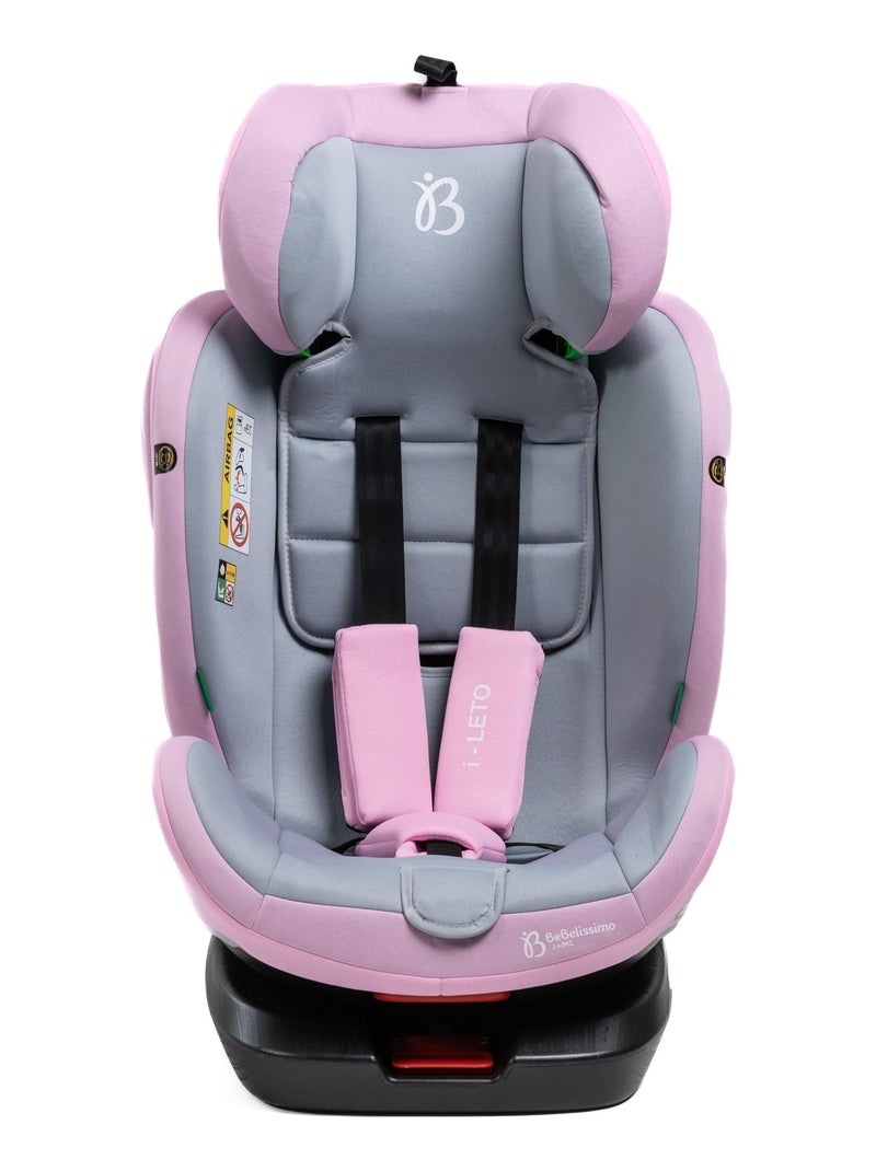 BEBELISSIMO - Siège auto Isofix - pivotant 360 ° - groupe 0+/1/2/3 - (0-36kg) - i-Leto Rose - Kiabi