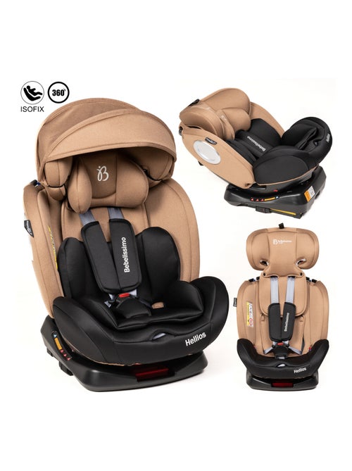 BEBELISSIMO - Siège auto Isofix - pivotant 360 ° - groupe 0+/1/2/3 - (0-36kg)- Hellios Plus - beige - Kiabi