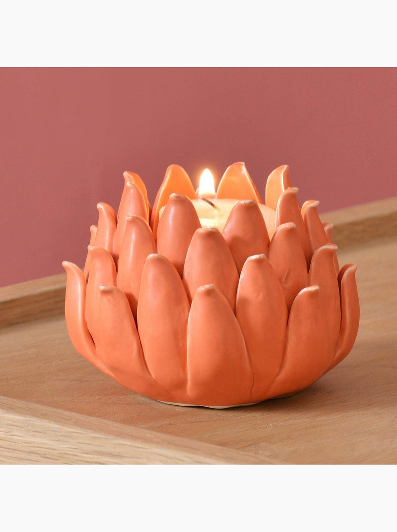 Becquet - Bougeoir, bougie EXTAR en céramique Orange - Kiabi