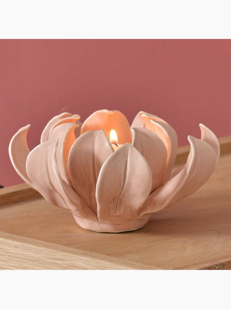 Becquet - Bougeoir, bougie EXTAR en céramique Rose pâle - Kiabi