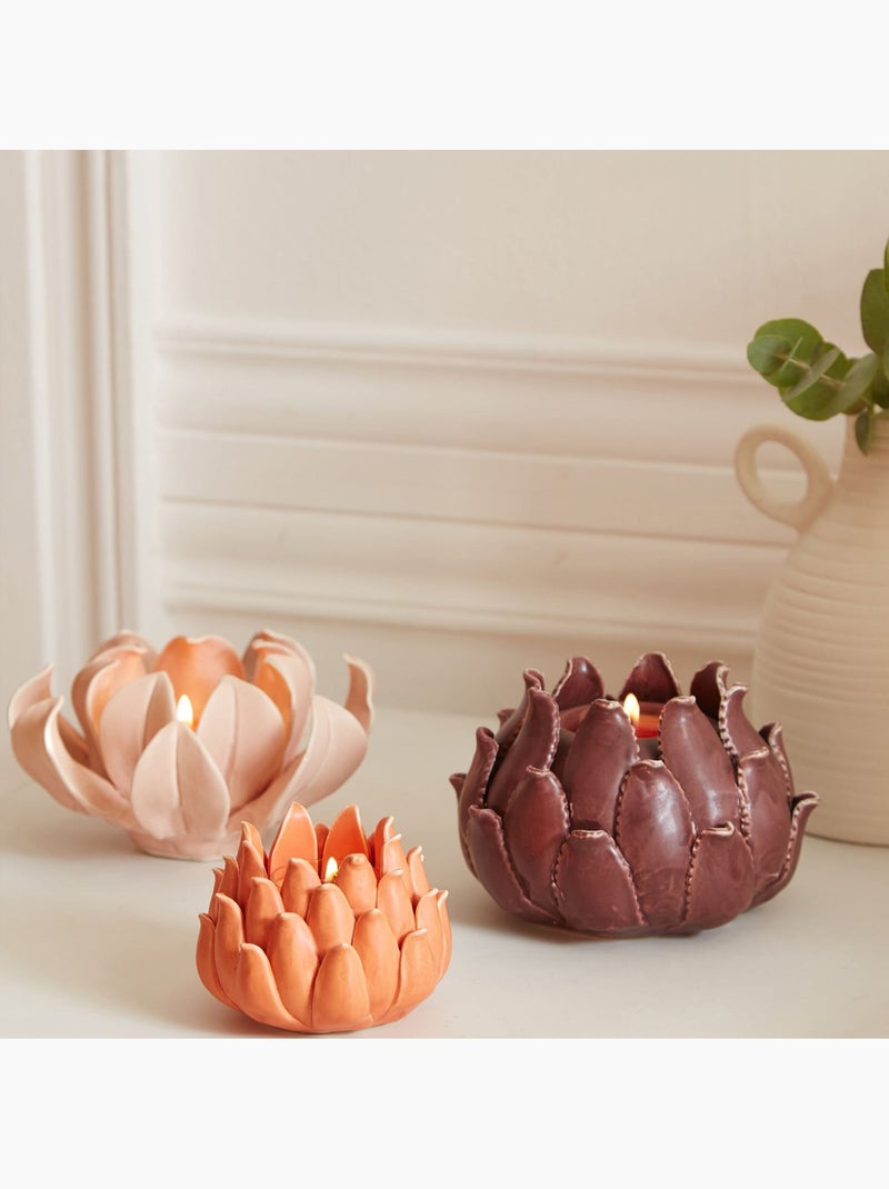 Becquet - Bougeoir, bougie EXTAR en céramique Rose pâle - Kiabi
