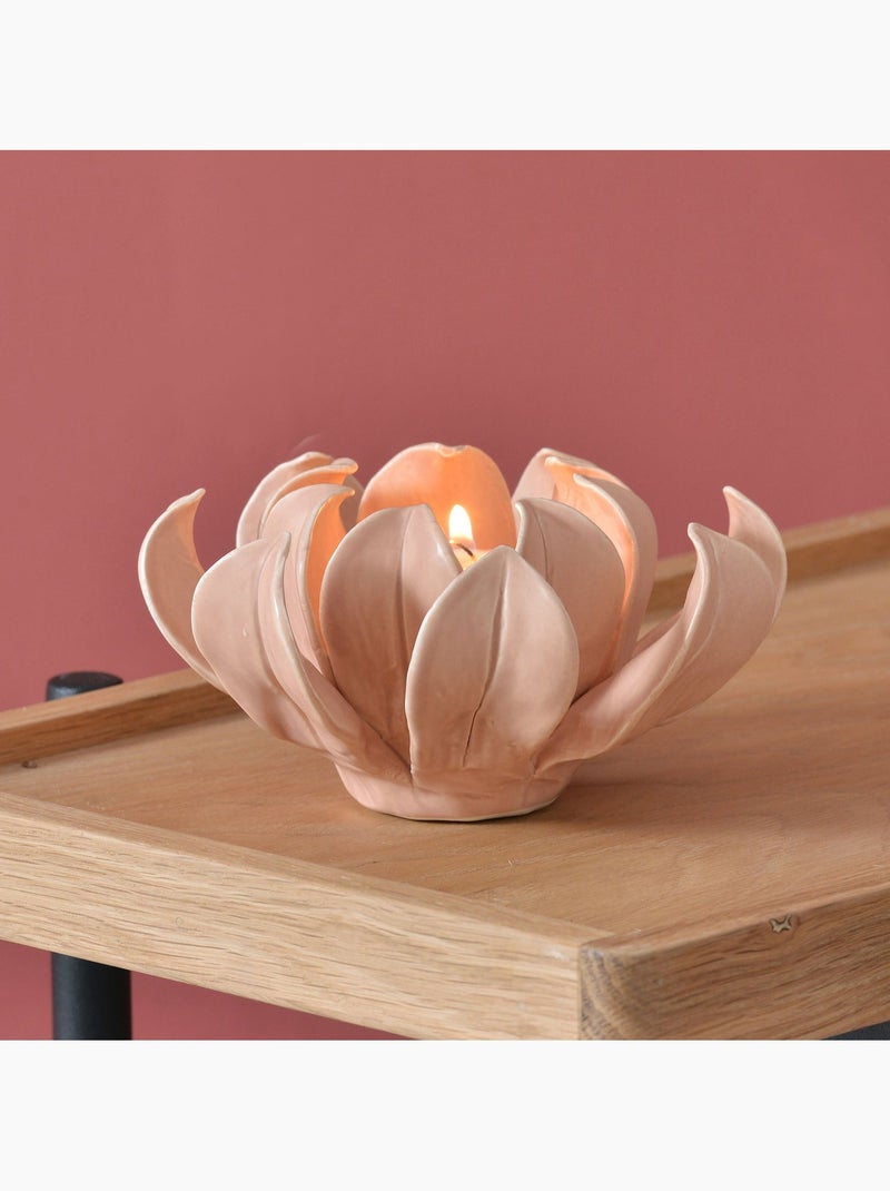 Becquet - Bougeoir, bougie EXTAR en céramique Rose pâle - Kiabi