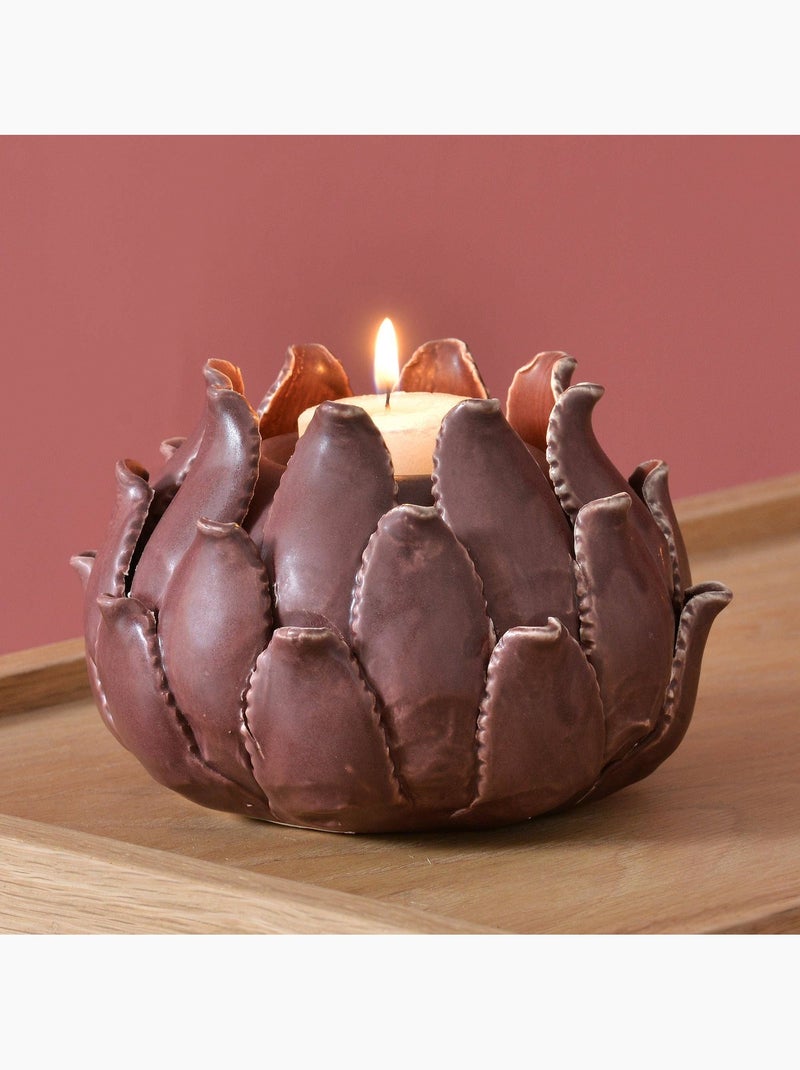 Becquet - Bougeoir, bougie EXTAR en céramique Violet aubergine - Kiabi