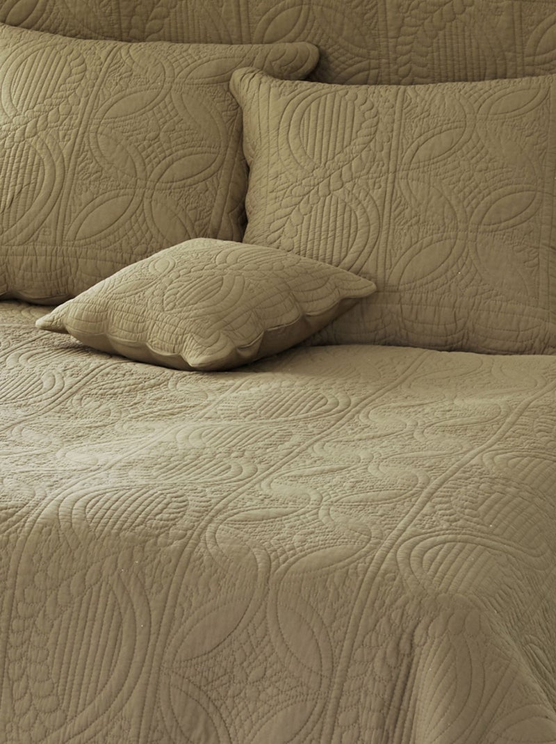 Becquet - Boutis BAILLARGUES en coton Beige - Kiabi