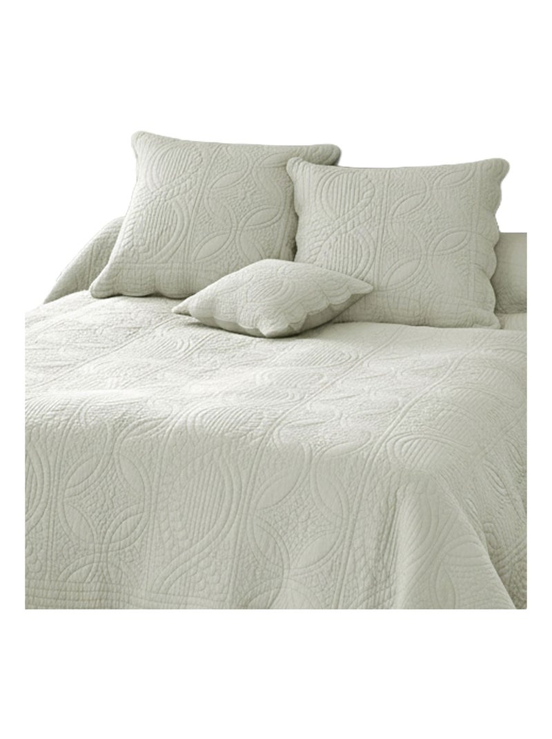 Becquet - Boutis BAILLARGUES en coton Ecru - Kiabi