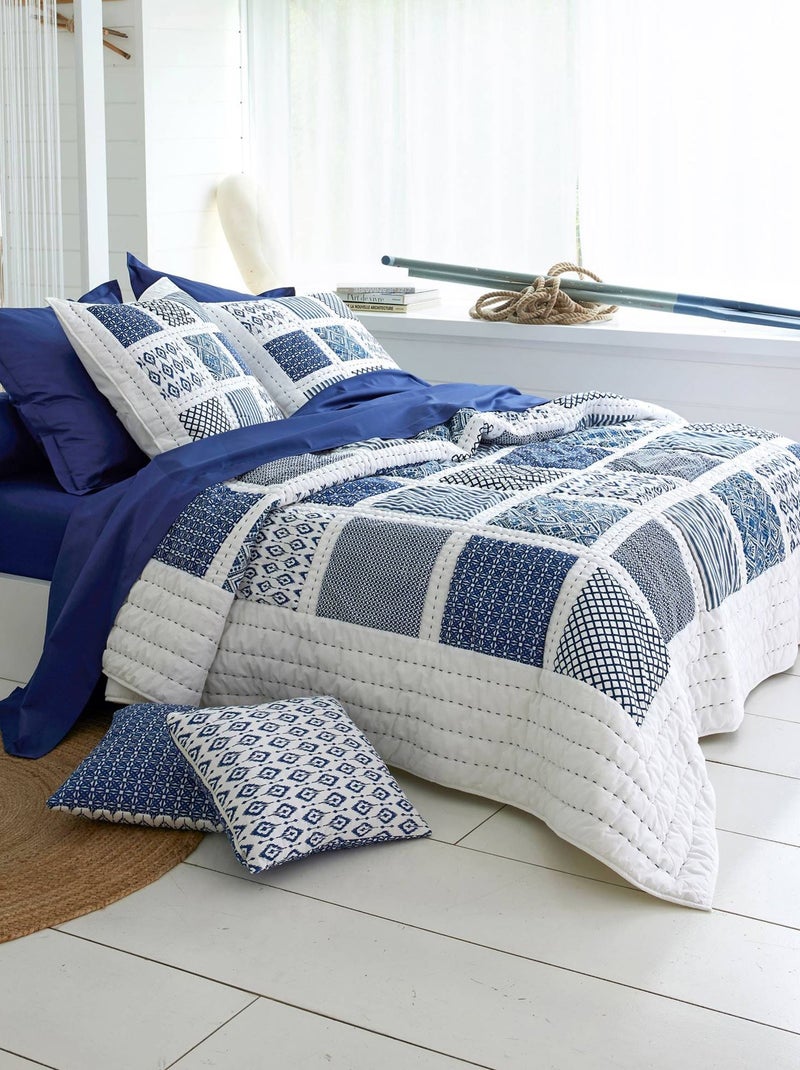 Becquet - boutis mykonos en coton Bleu - Kiabi