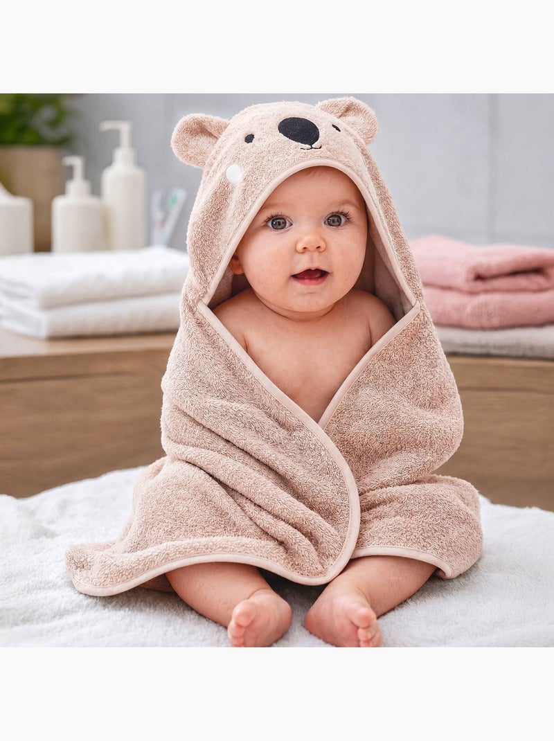 Becquet - cape de bain animals cape de bain en coton Blanc cassé - Kiabi