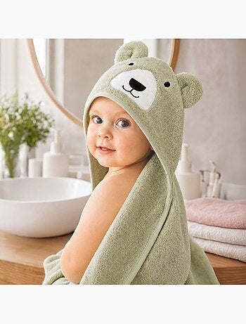 Becquet - cape de bain animals cape de bain en coton
