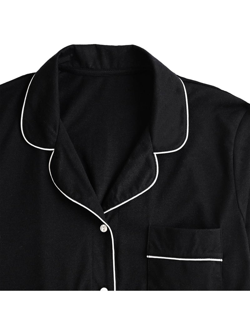 Becquet - chemise de nuit girly en polyester Noir - Kiabi