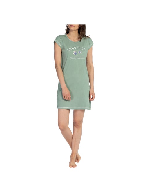 Becquet - Chemise de nuit MYRTILLENUIS en coton - Kiabi