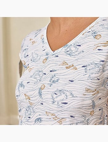 Becquet - Chemise de nuit PACIFIQUENUIS en coton