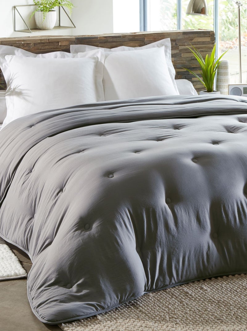 Becquet - Couette chaude ZEPHYR MICROFIBRE LAVEE COUETTE en polyester Gris Argenté - Kiabi