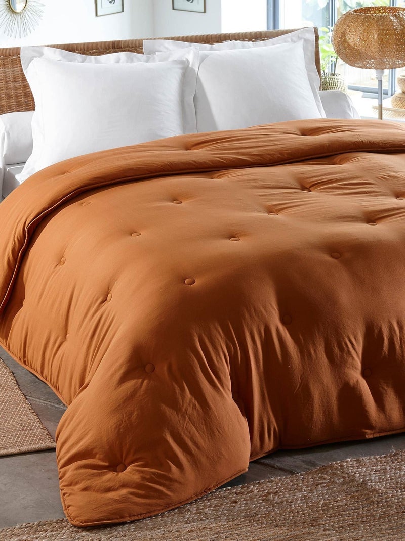 Becquet - Couette chaude ZEPHYR MICROFIBRE LAVEE COUETTE en polyester Marron noisette - Kiabi