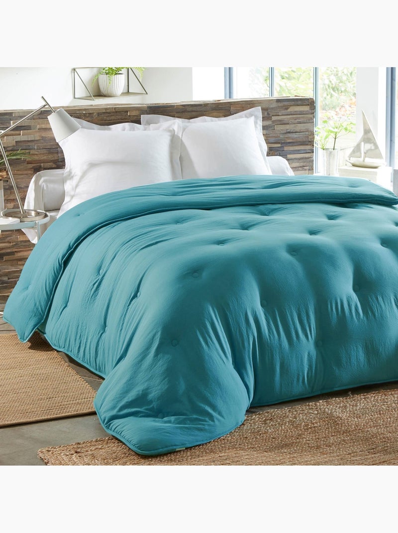 Becquet - Couette légère ZEPHYR MICROFIBRE LAVEE COUETTE en polyester Bleu foncé - Kiabi