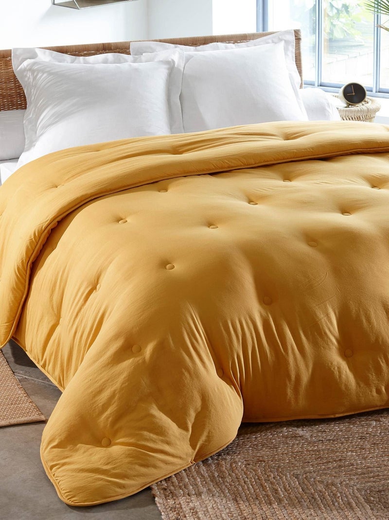Becquet - Couette légère ZEPHYR MICROFIBRE LAVEE COUETTE en polyester Jaune foncé - Kiabi