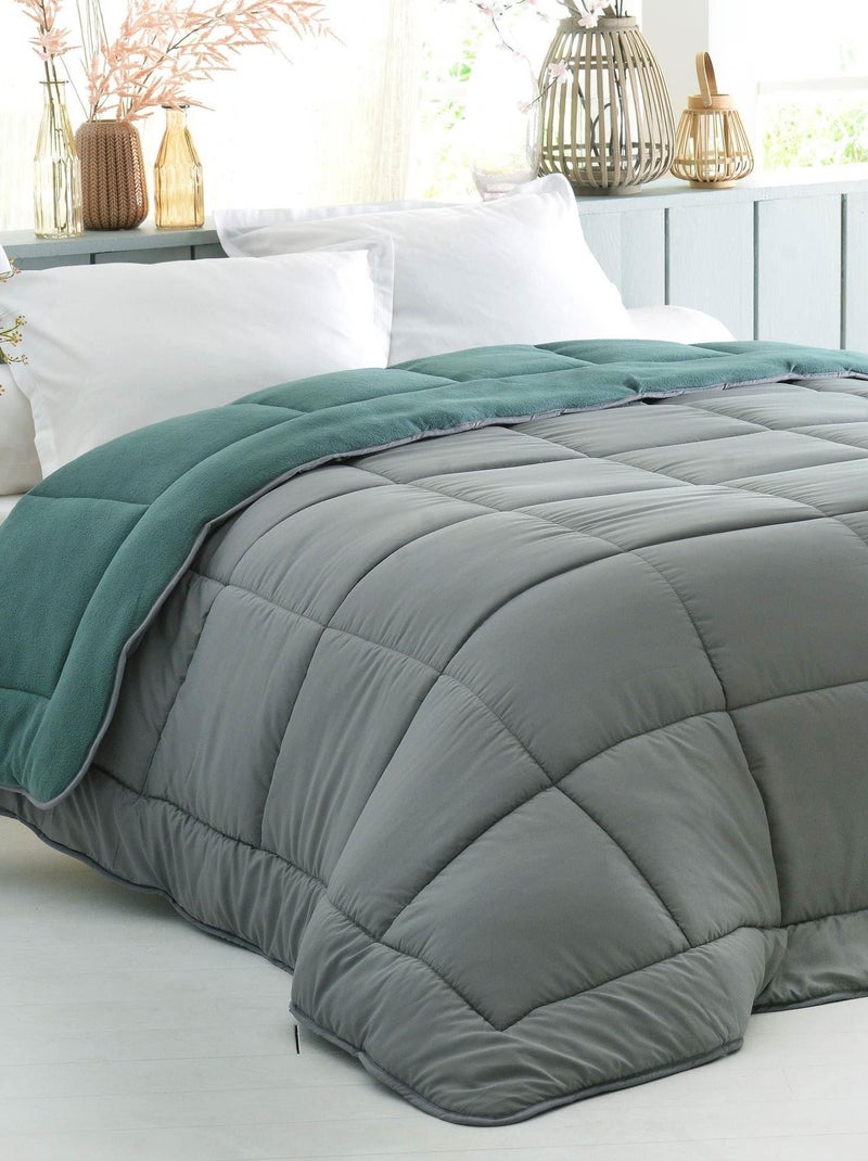 Becquet - Couette tempérée COUETTE DOUBLE FACE MICROFIBRE en polyester Gris moyen - Kiabi