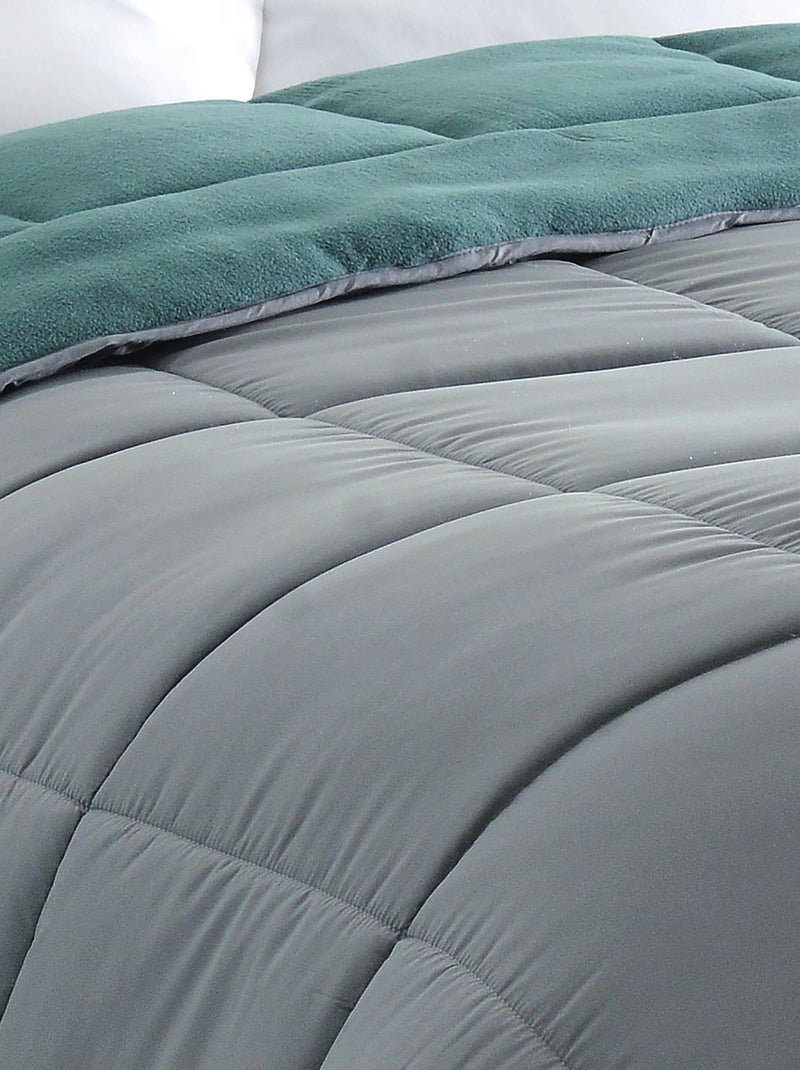 Becquet - Couette très chaude MICROFIBRE/POLAIRE en polyester Gris moyen - Kiabi