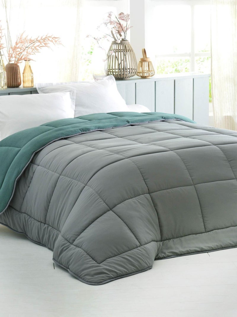 Becquet - Couette très chaude MICROFIBRE/POLAIRE en polyester Gris moyen - Kiabi