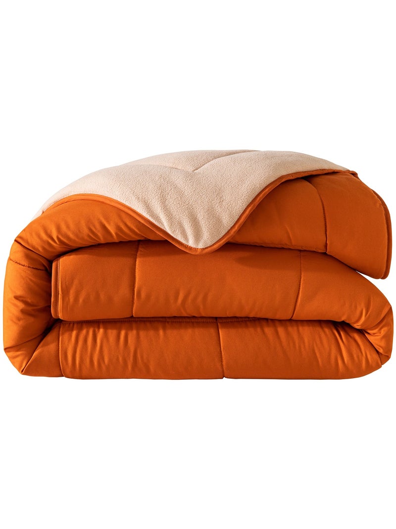 Becquet - Couette très chaude MICROFIBRE/POLAIRE en polyester Orange - Kiabi