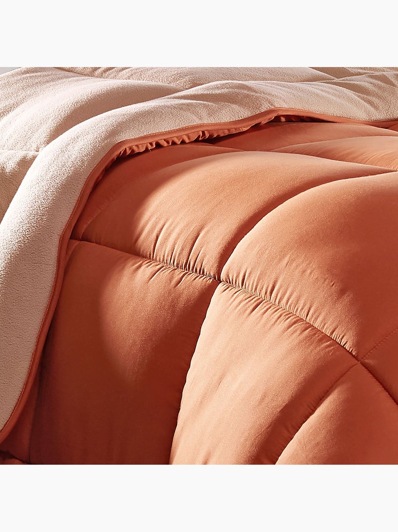 Becquet - Couette très chaude MICROFIBRE/POLAIRE en polyester Orange - Kiabi