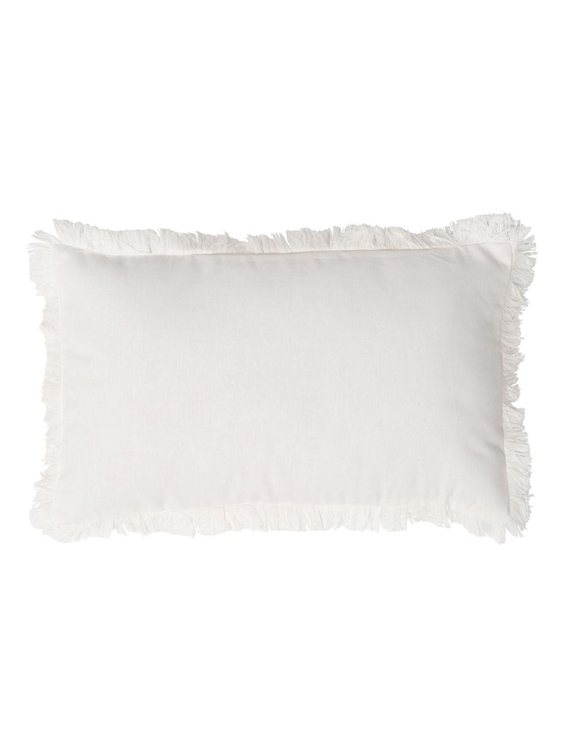 Becquet - Coussin FRANGE en coton Ivoire - Kiabi