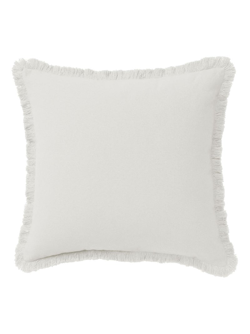 Becquet - Coussin FRANGE en coton Ivoire - Kiabi