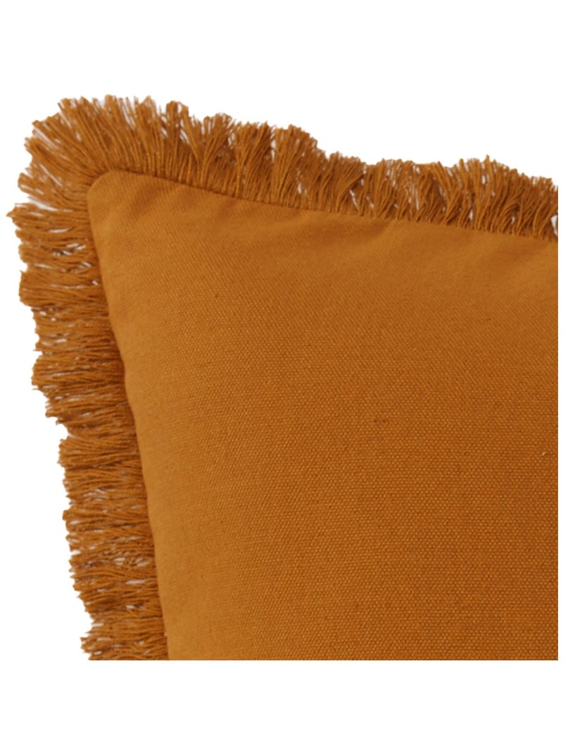 Becquet - Coussin FRANGE en coton Marron noisette - Kiabi