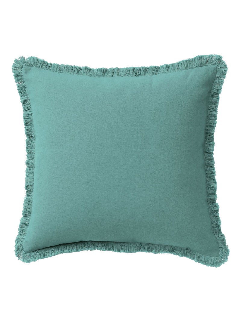 Becquet - Coussin FRANGE en coton Vert - Kiabi