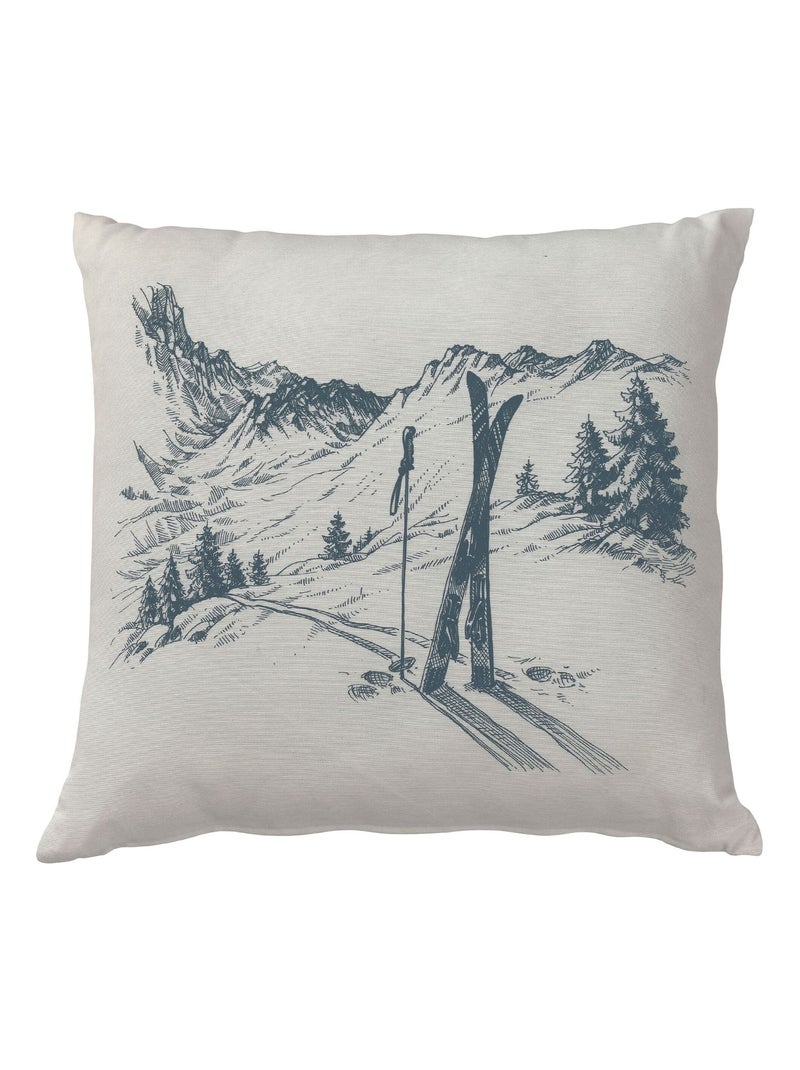 Becquet - Coussin SAMOENS en coton Bleu - Kiabi