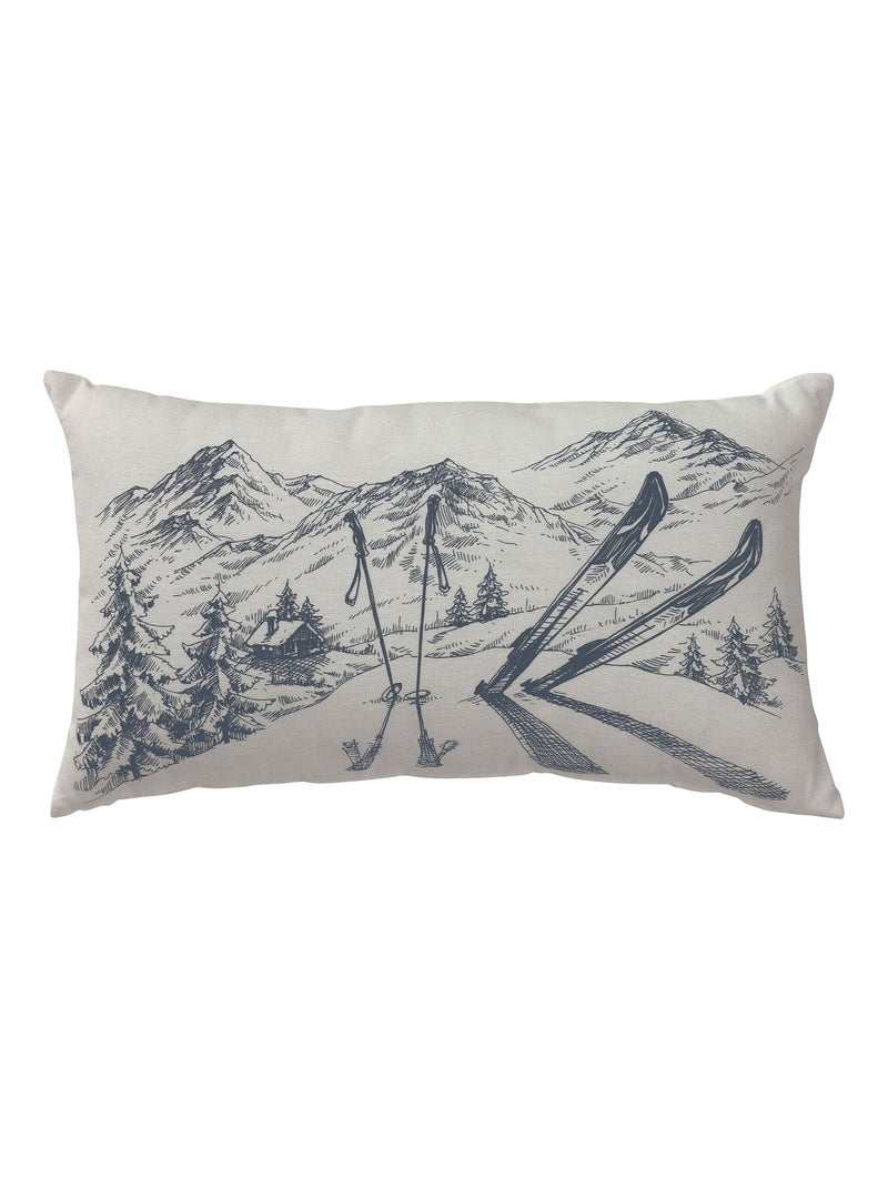 Becquet - Coussin SAMOENS en coton Bleu - Kiabi