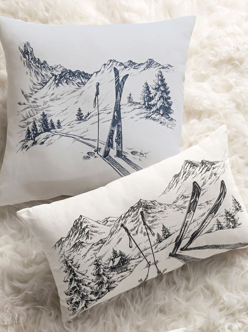 Becquet - Coussin SAMOENS en coton Bleu - Kiabi