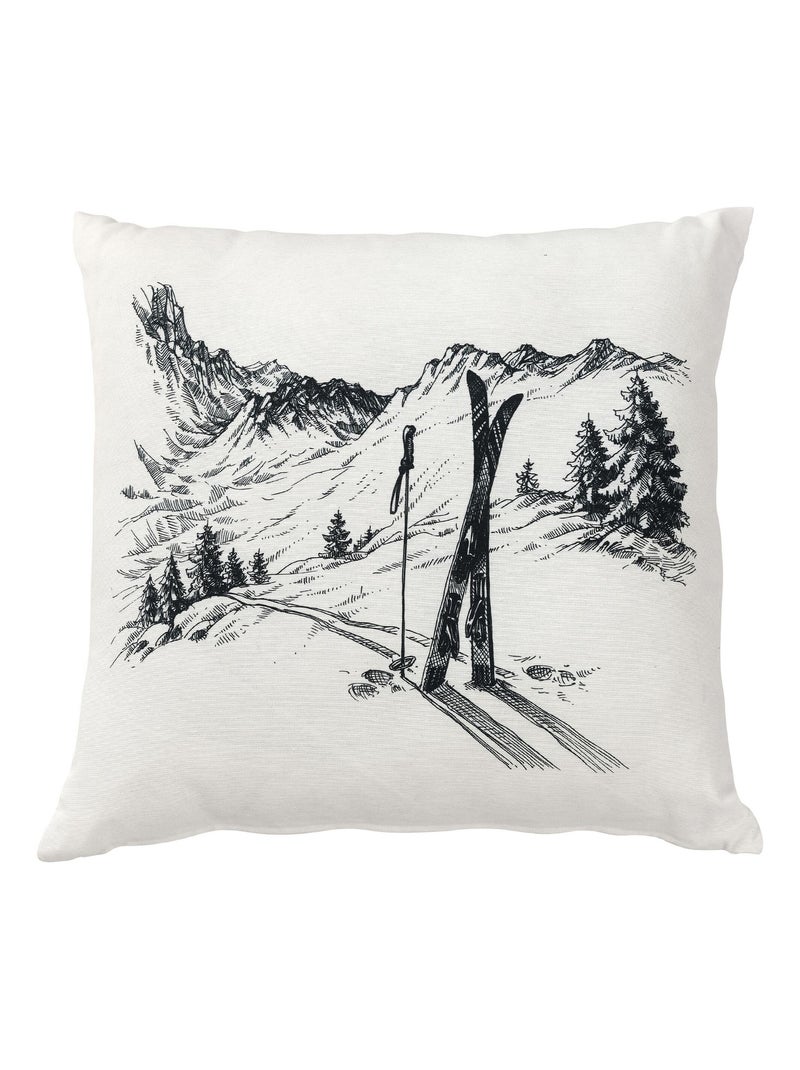 Becquet - Coussin SAMOENS en coton Noir - Kiabi