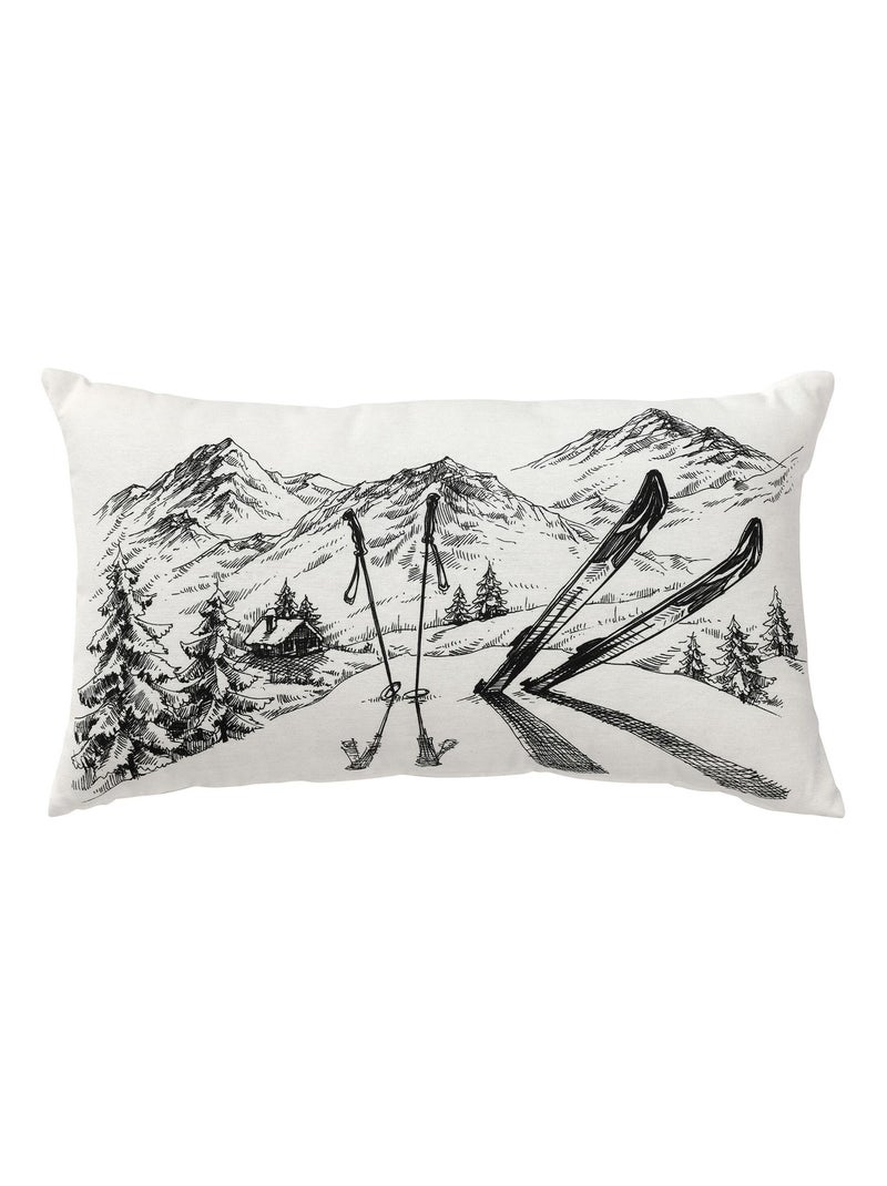 Becquet - Coussin SAMOENS en coton Noir - Kiabi