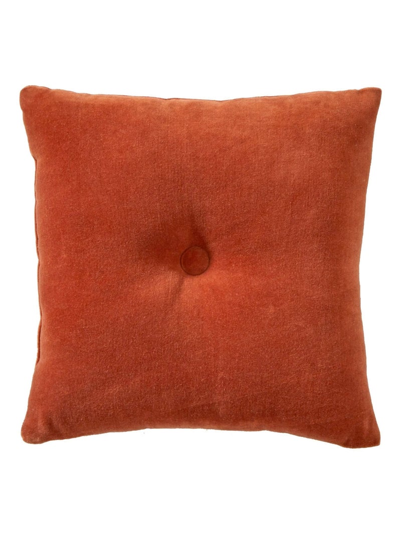 Becquet - Coussin VELOURS COUSSIN CAPITON en coton Orange - Kiabi
