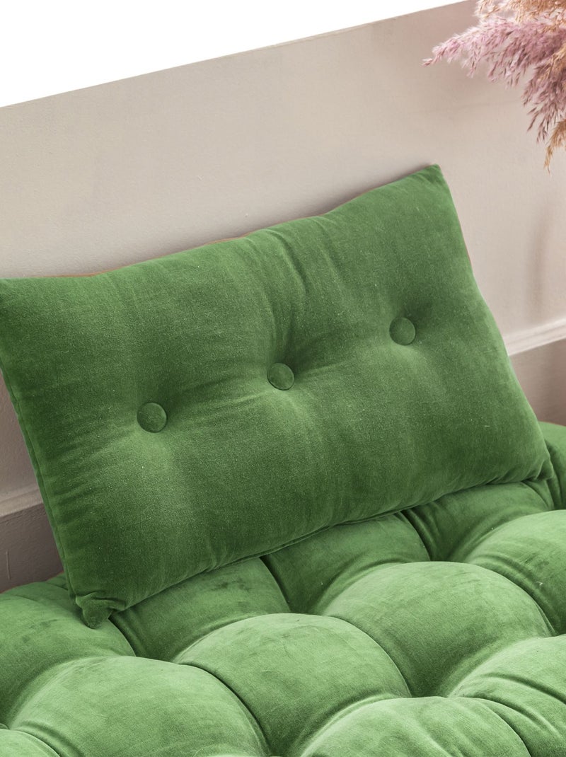 Becquet - Coussin VELOURS COUSSIN CAPITON en coton Vert - Kiabi