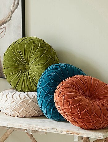 Becquet - Coussin VELOURS ROND en coton