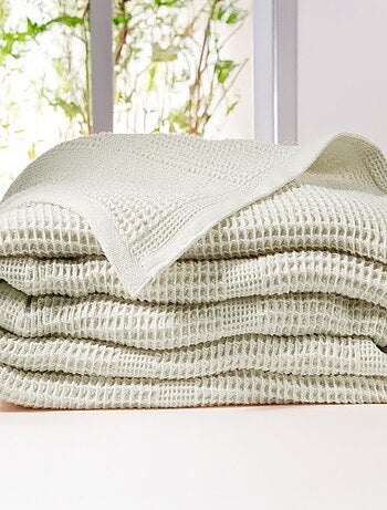Becquet - Couverture tempérée COTON NID D'ABEILLE en coton