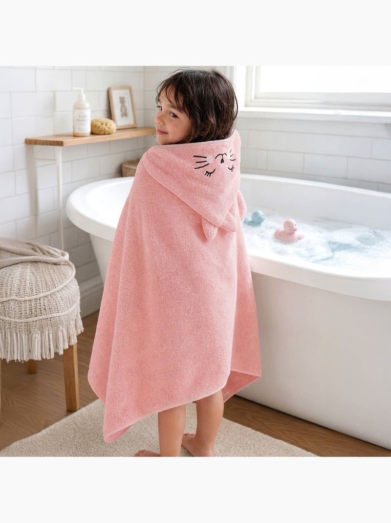 Becquet - drap de bain animals drap de bain en coton Rose - Kiabi
